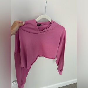 Pink cropped sweater